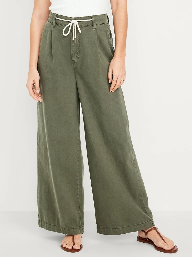 High-Waisted Super Wide-Leg Drapey Pants