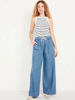 High-Waisted Super Wide-Leg Drapey Jeans