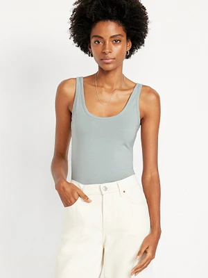 First-Layer Scoop-Neck Tank Top