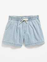 Printed High-Waisted Pull-On Jean Shorts for Girls