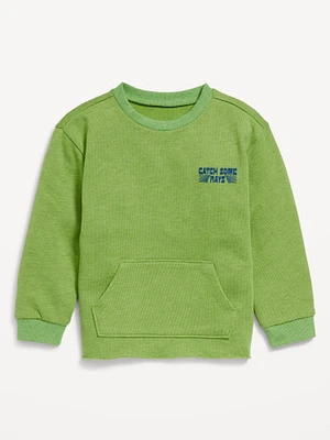 Oversized French-Terry Graphic Sweatshirt for Toddler Boys