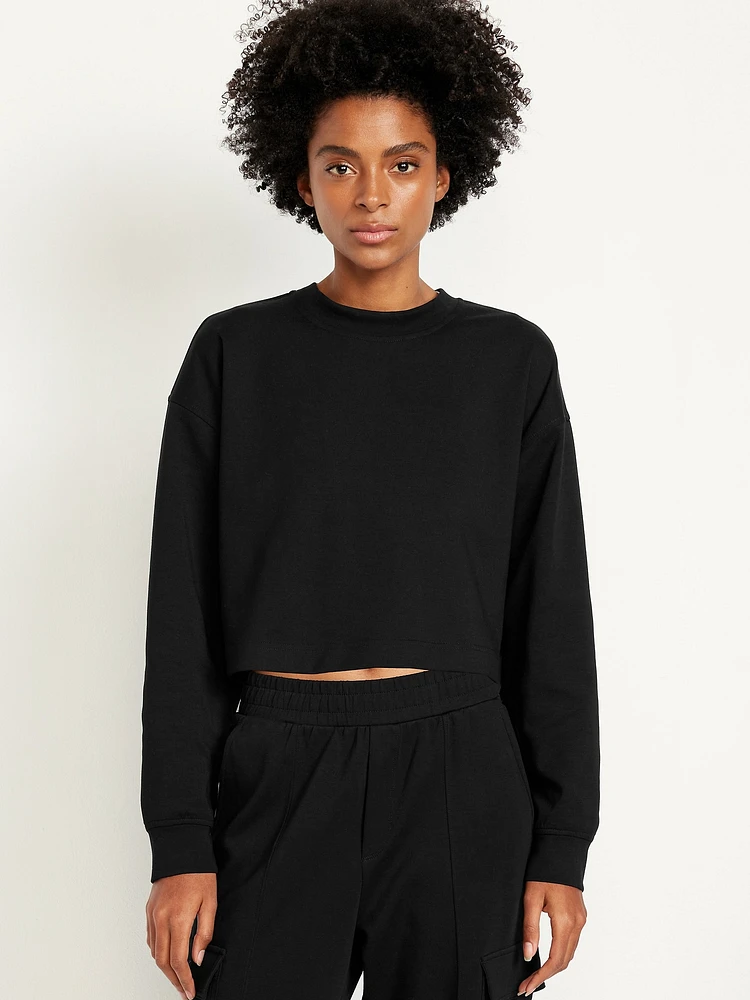 Dynamic Fleece Oversized Crop Sweatshirt