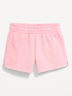 High-Waisted Cut-Off Fleece Shorts for Girls