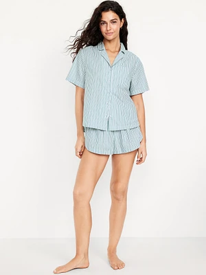 Poplin Pajama Short Set