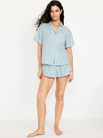 Poplin Pajama Short Set