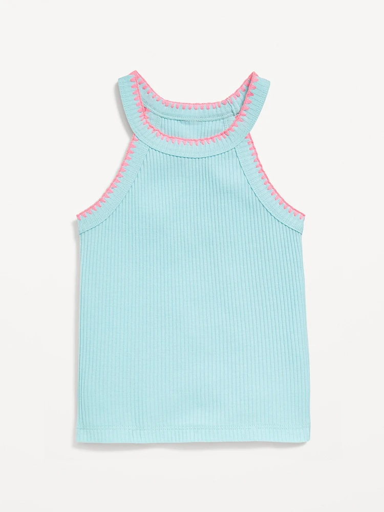 Fitted Halter Tank Top for Toddler Girls