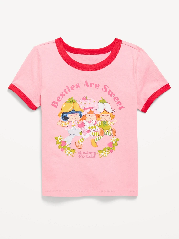 Strawberry Shortcake Ringer Graphic T-Shirt for Girls