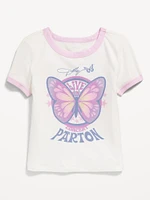 Dolly Parton Ringer Graphic T-Shirt for Girls