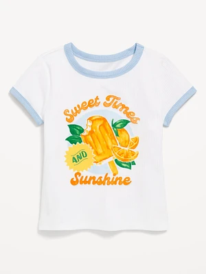 Fitted Ribbed Ringer T-Shirt for Girls