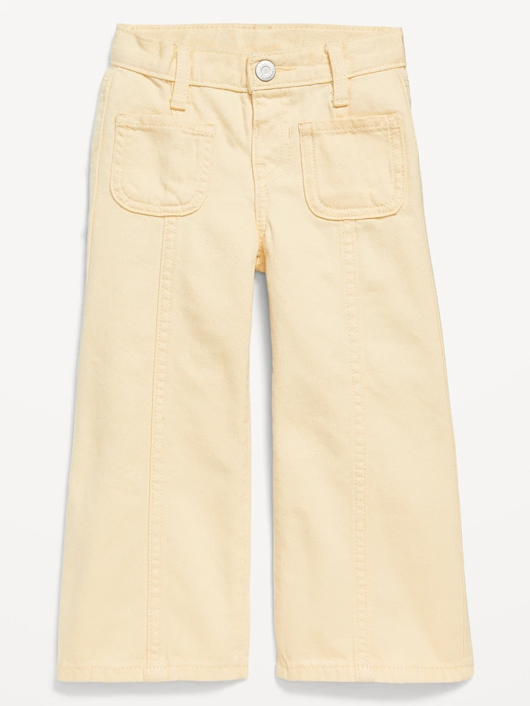 High-Waisted Baggy Mariner Wide-Leg Jeans for Toddler Girls