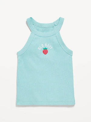 Fitted Logo-Graphic Halter Tank Top for Toddler Girls