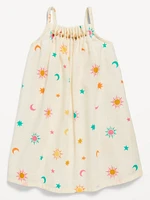 Printed Beaded Cami Dress for Toddler Girls