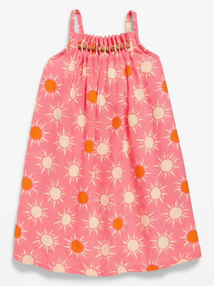 Printed Beaded Cami Dress for Toddler Girls