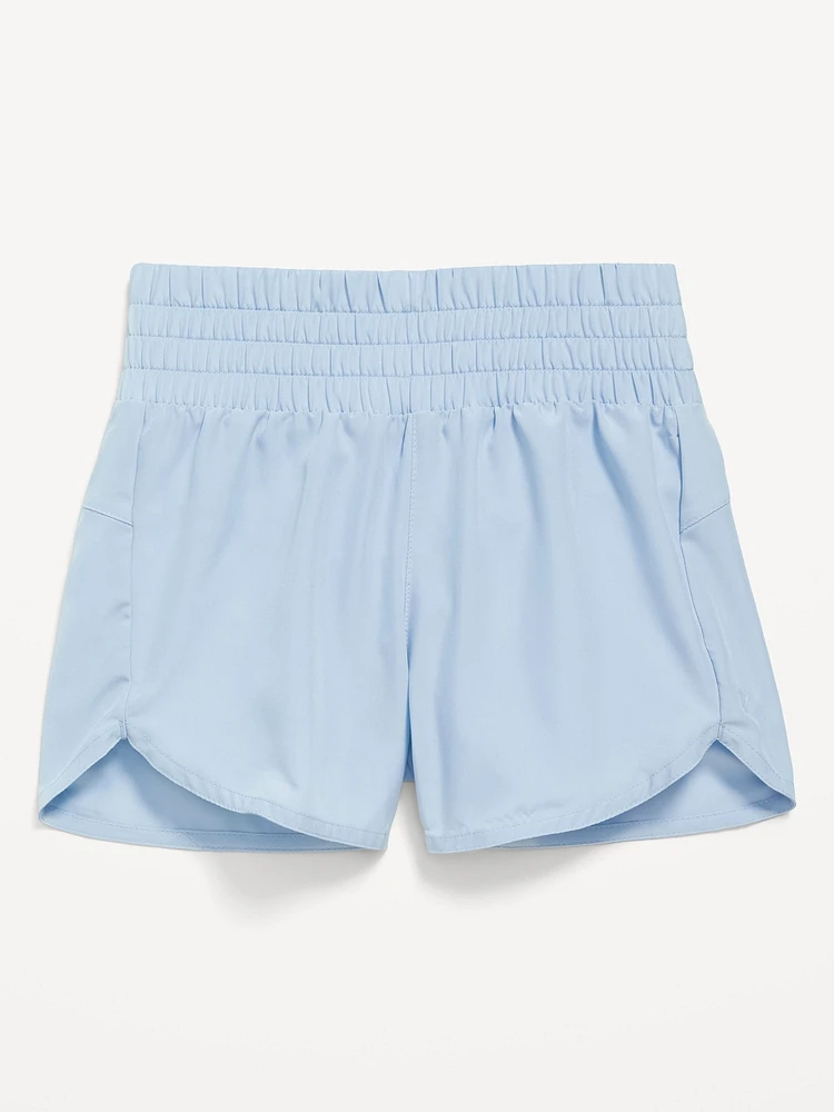 High-Waisted Dolphin-Hem Run Shorts for Girls