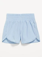 High-Waisted Dolphin-Hem Run Shorts for Girls