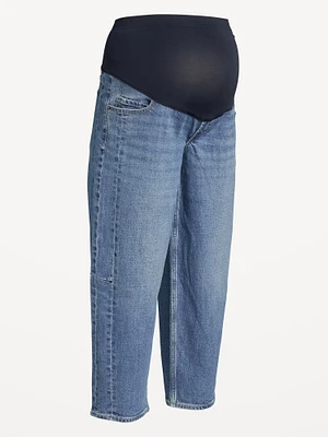 Maternity Full Panel Barrel Ankle Jeans