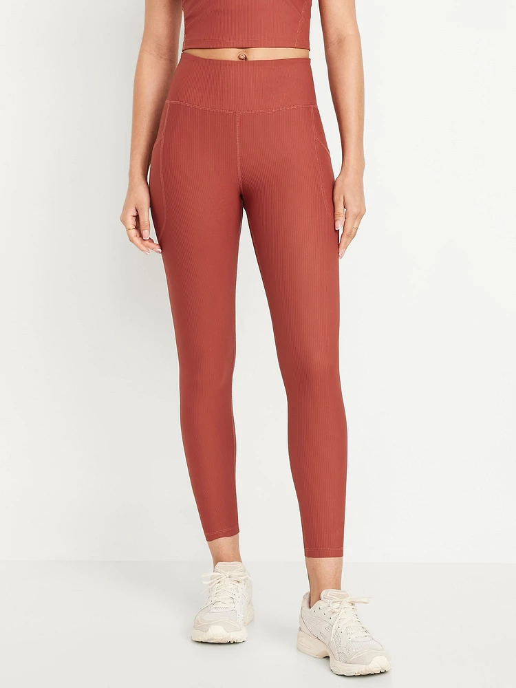 High-Waisted PowerSoft Rib Pocket Leggings