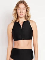 Matte Zip-Front Surf Top