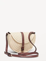 Raffia Crossbody Bag