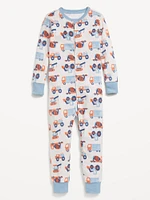 Unisex Snug-Fit 2-Way-Zip Pajama One-Piece for Toddler & Baby