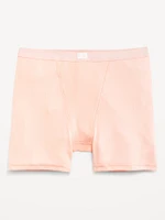 High-Waisted Ribbed Boyshort Briefs - 3-inch inseam