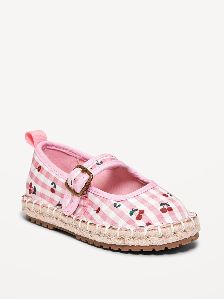 Espadrille Mary-Jane Flats for Toddler Girls