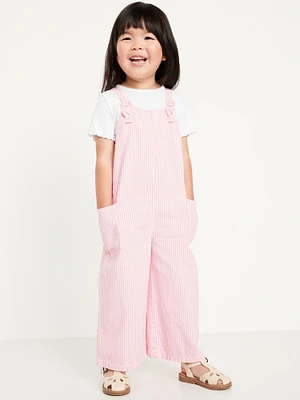 Short-Sleeve Ribbed T-Shirt and Jumpsuit Set for Toddler Girls