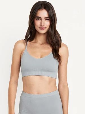 Seamless Ribbed Longline Bra