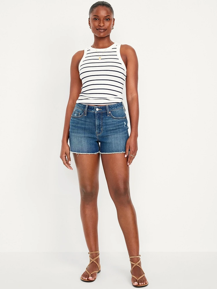 Curvy High-Waisted OG Jean Cut-Off Shorts - 3-inch inseam