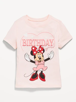 Disney Birthday Minnie Mouse Graphic T-Shirt for Toddler Girls