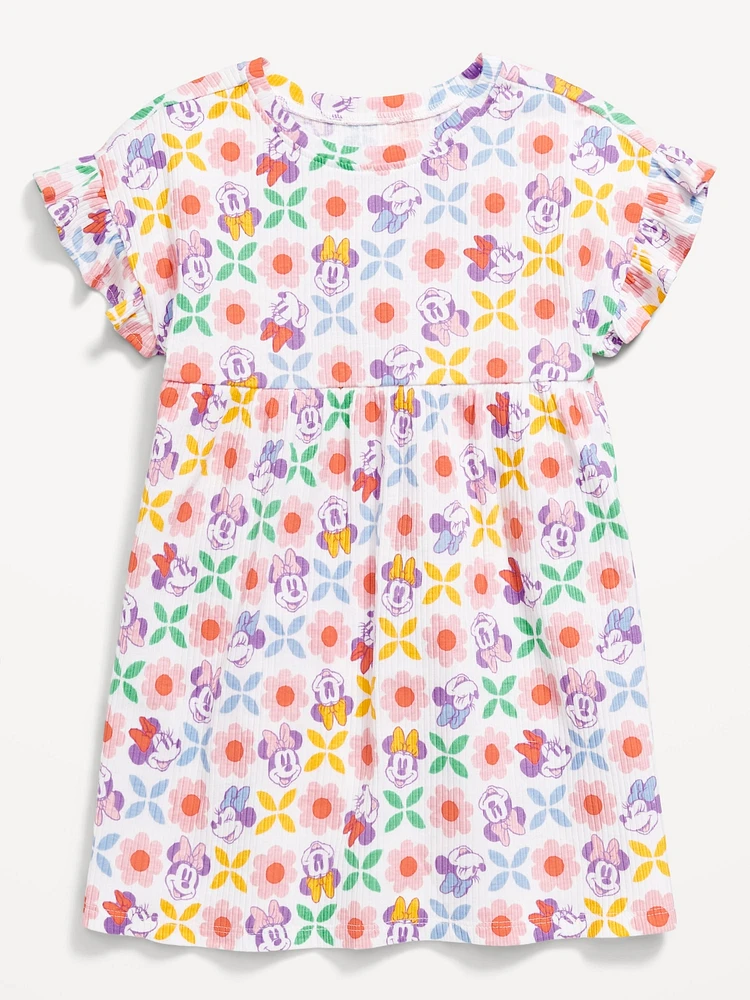 Licensed Graphic Short-Sleeve Ruffled Dress for Toddler Girls