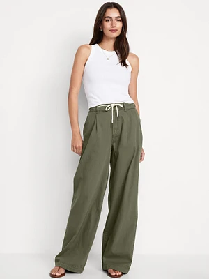 High-Waisted Super Wide-Leg Drapey Pants