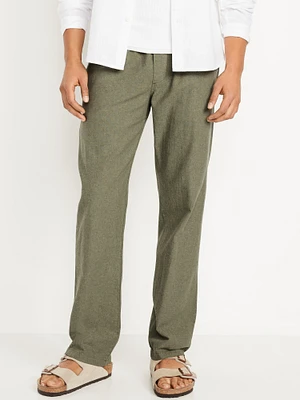 90s Straight Linen-Blend Pants