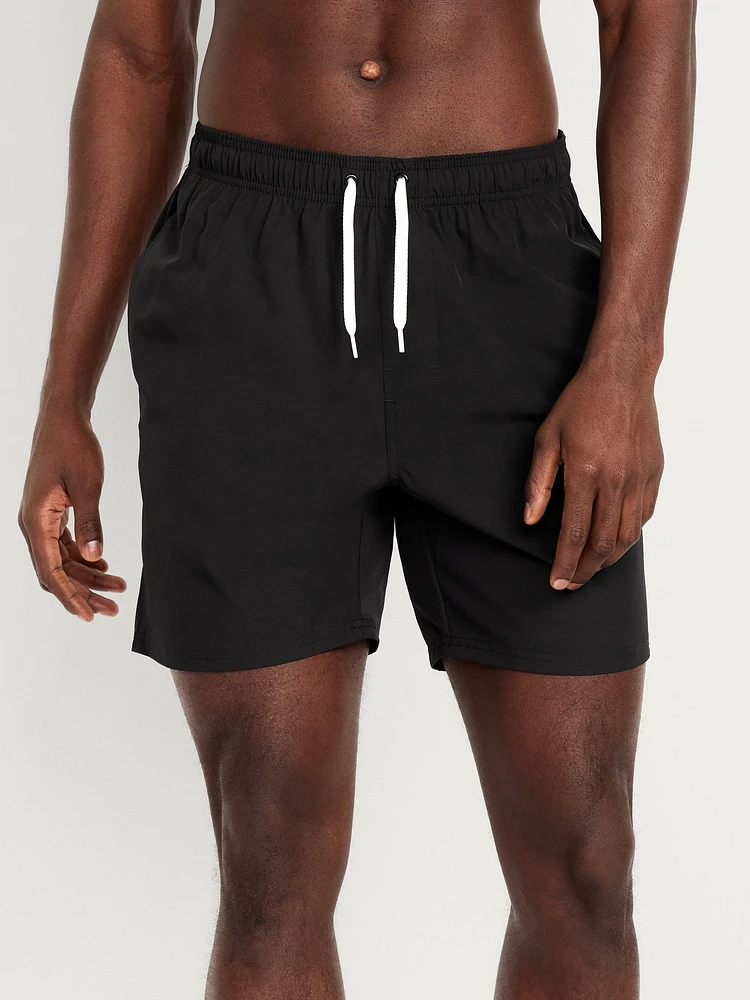 Solid Swim Trunks - 7-inch inseam