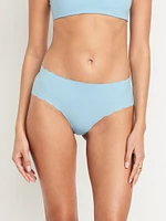 Low-Rise No-Show Scalloped Hipster Underwear