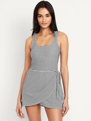 Side-Tie Swim Dress