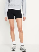 High-Waisted Biker Shorts - 4-inch inseam