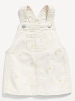 Embroidered Twill Skirtall Dress for Baby