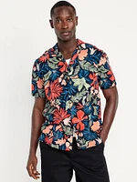 Short-Sleeve Printed Camp Shirt