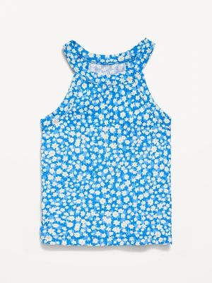 Fitted Ribbed Halter Tank Top for Toddler Girls