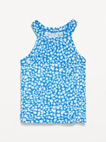 Fitted Ribbed Halter Tank Top for Toddler Girls