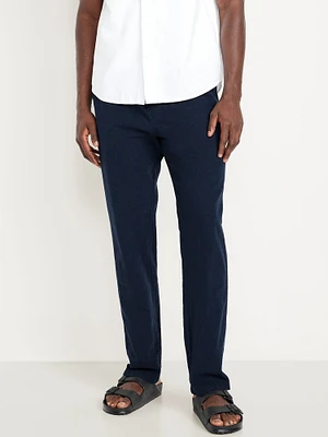 90s Straight Linen-Blend Pants