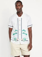 Short-Sleeve Printed Camp Shirt