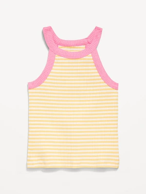 Fitted Ribbed Halter Tank Top for Toddler Girls