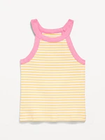 Fitted Ribbed Halter Tank Top for Toddler Girls