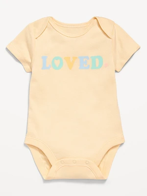 Unisex Short-Sleeve Graphic Bodysuit for Baby