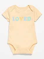 Unisex Short-Sleeve Graphic Bodysuit for Baby