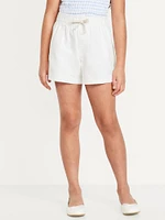 High-Waisted Pull-On Twill Shorts for Girls