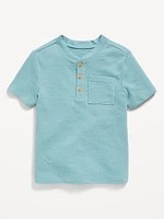 Short-Sleeve Henley Pocket T-Shirt for Toddler Boys