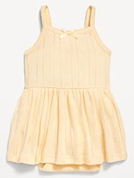 Sleeveless Pointelle Bodysuit Dress for Baby